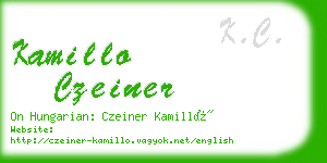 kamillo czeiner business card